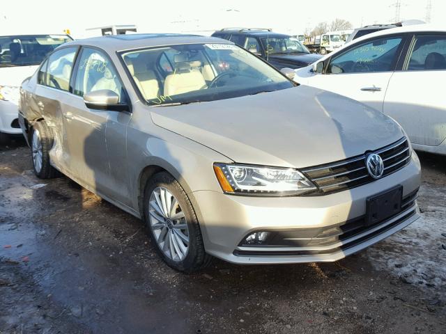 3VWL07AJ1GM256987 - 2016 VOLKSWAGEN JETTA SEL BEIGE photo 1