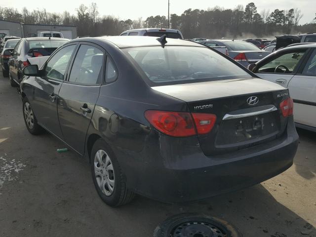 KMHDU4AD0AU150761 - 2010 HYUNDAI ELANTRA BL BLACK photo 3