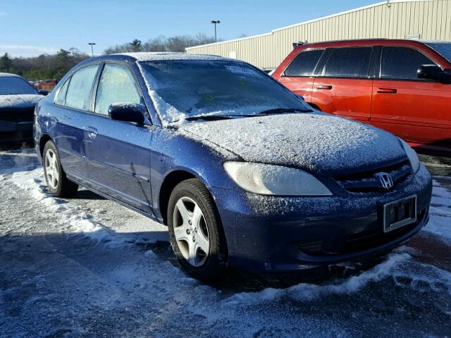 2HGES26734H512824 - 2004 HONDA CIVIC EX BLUE photo 1