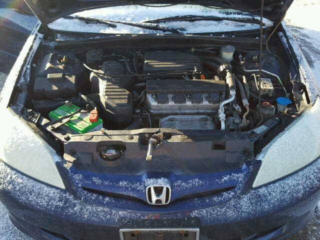 2HGES26734H512824 - 2004 HONDA CIVIC EX BLUE photo 7