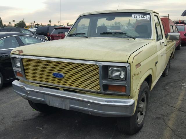 1FTCF15Y2EPA46704 - 1984 FORD F150 YELLOW photo 2