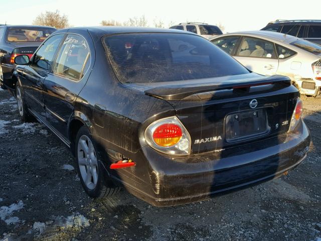 JN1DA31D13T502460 - 2003 NISSAN MAXIMA GLE BLACK photo 3