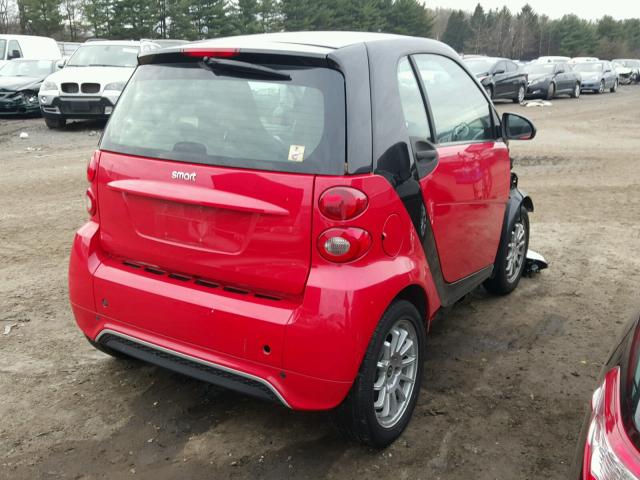 WMEEJ3BA5EK733622 - 2014 SMART FORTWO PUR RED photo 4