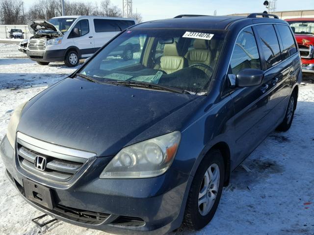 5FNRL38625B072089 - 2005 HONDA ODYSSEY EX CHARCOAL photo 2