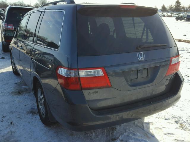 5FNRL38625B072089 - 2005 HONDA ODYSSEY EX CHARCOAL photo 3