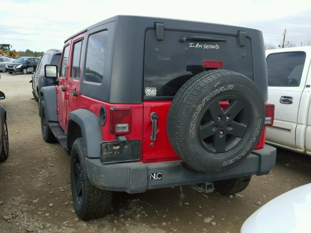 1J4GA39188L567554 - 2008 JEEP WRANGLER U RED photo 3