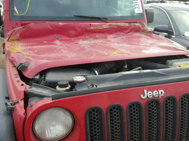 1J4GA39188L567554 - 2008 JEEP WRANGLER U RED photo 9