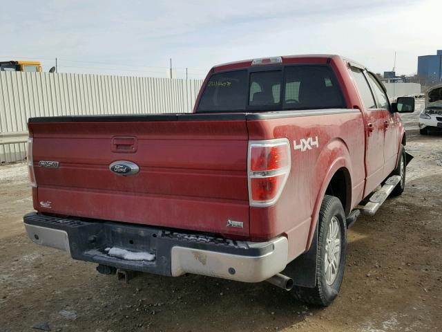 1FTFW1EV7AFA56177 - 2010 FORD F150 SUPER RED photo 4