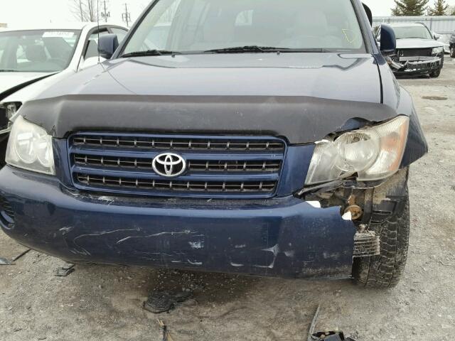 JTEHD21A130019201 - 2003 TOYOTA HIGHLANDER BLUE photo 9