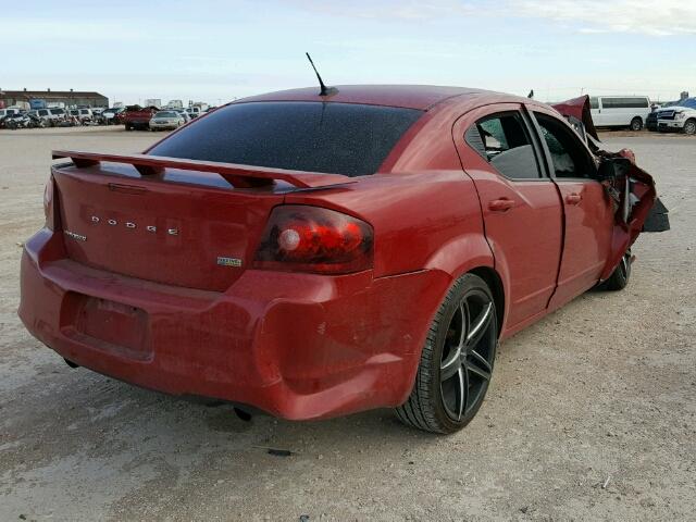 1C3CDZBG4DN562240 - 2013 DODGE AVENGER R/ RED photo 4