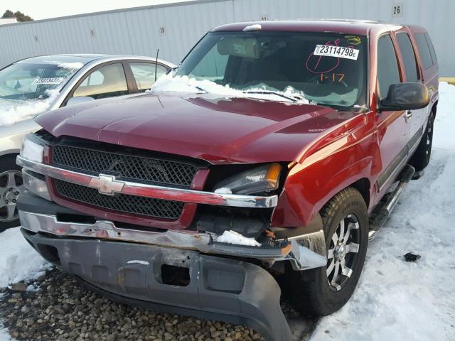 2GCEC13T451160922 - 2005 CHEVROLET SILVERADO MAROON photo 2