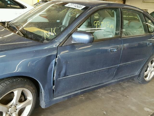 4S3BL616296226072 - 2009 SUBARU LEGACY 2.5 BLUE photo 9