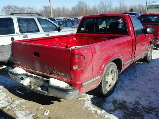 1GCCS14X0X8125709 - 1999 CHEVROLET S TRUCK S1 RED photo 4