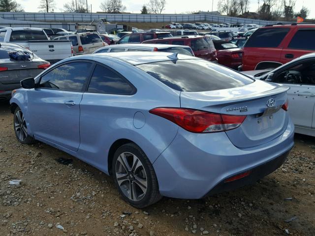 KMHDH6AE3DU017439 - 2013 HYUNDAI ELANTRA CO BLUE photo 3