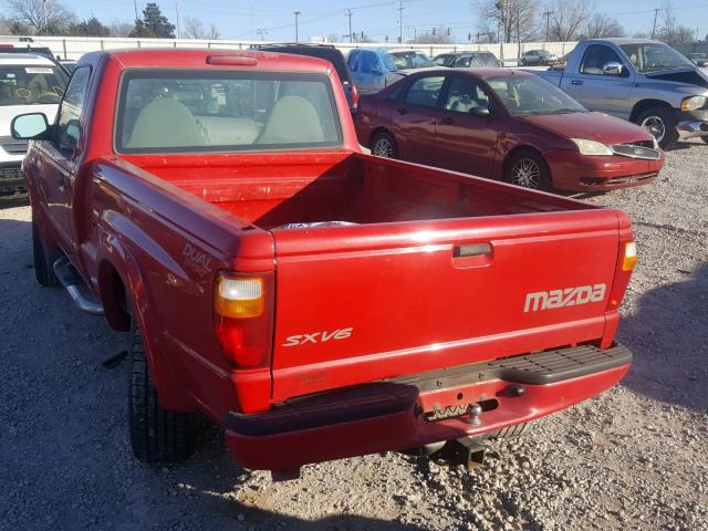 4F4YR12U61TM16625 - 2001 MAZDA B3000 RED photo 3