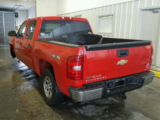 3GCRKREA4AG146163 - 2010 CHEVROLET SILVERADO RED photo 3