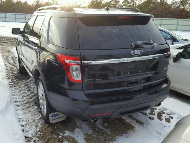 1FMHK8F85BGA20811 - 2011 FORD EXPLORER L BLACK photo 3