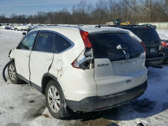 5J6RM4H78CL028405 - 2012 HONDA CR-V EXL WHITE photo 3