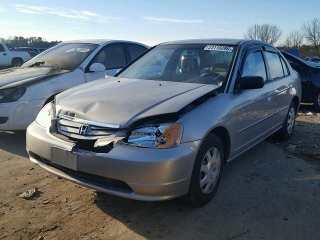 1HGES16512L042513 - 2002 HONDA CIVIC LX GOLD photo 2