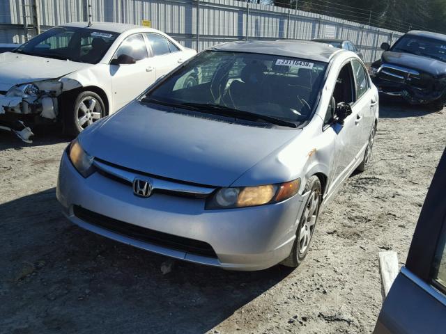 2HGFA16508H331346 - 2008 HONDA CIVIC LX SILVER photo 2