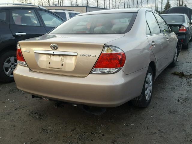 4T1BE30K85U507642 - 2005 TOYOTA CAMRY LE BEIGE photo 4