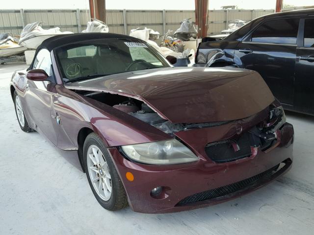 4USBT33545LS54223 - 2005 BMW Z4 2.5 BURGUNDY photo 1