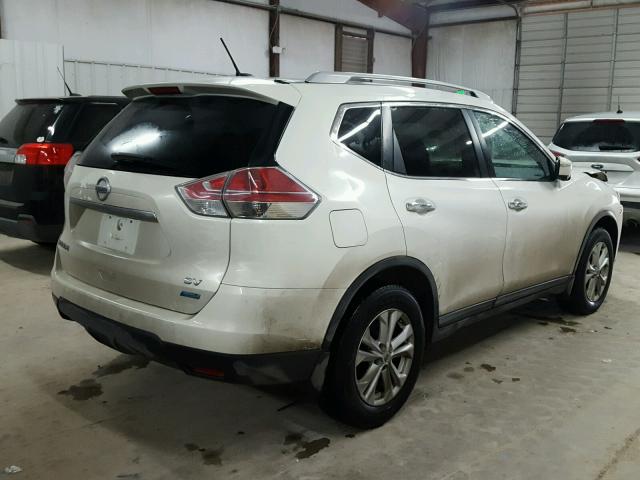 5N1AT2ML4EC801415 - 2014 NISSAN ROGUE S WHITE photo 4