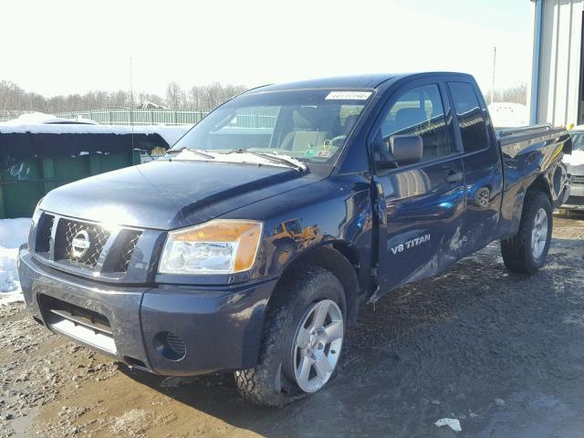 1N6AA06C88N355979 - 2008 NISSAN TITAN XE BLUE photo 2