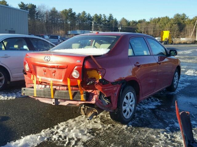 2T1BU4EE9AC327013 - 2010 TOYOTA COROLLA BA RED photo 4