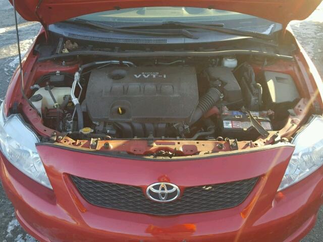 2T1BU4EE9AC327013 - 2010 TOYOTA COROLLA BA RED photo 7