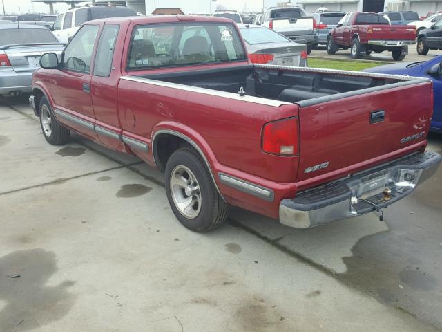 1GCCS19X6W8157300 - 1998 CHEVROLET S TRUCK S1 RED photo 3