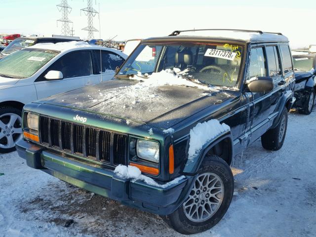 1J4FF78S7XL577957 - 1999 JEEP CHEROKEE L GREEN photo 2