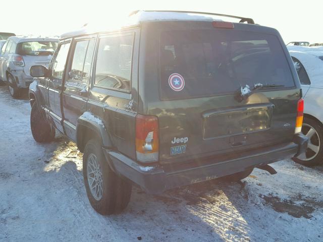 1J4FF78S7XL577957 - 1999 JEEP CHEROKEE L GREEN photo 3