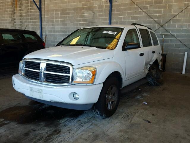 1D4HB48N75F568340 - 2005 DODGE DURANGO SL WHITE photo 2