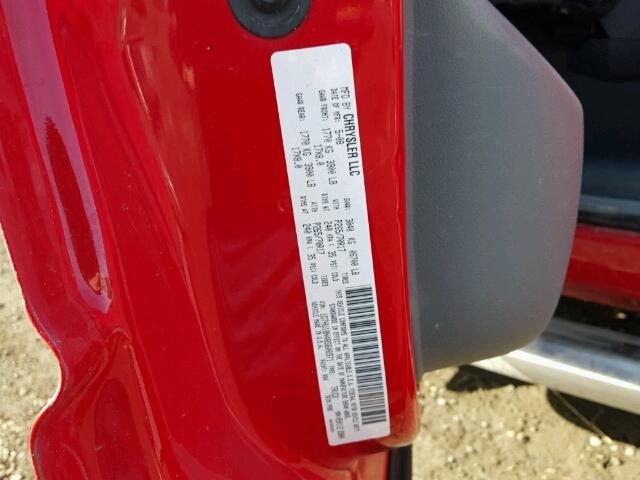 1D7HU18N48S606971 - 2008 DODGE RAM 1500 RED photo 10