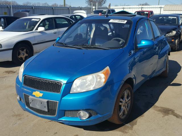 KL1TG66E69B404282 - 2009 CHEVROLET AVEO LT TEAL photo 2