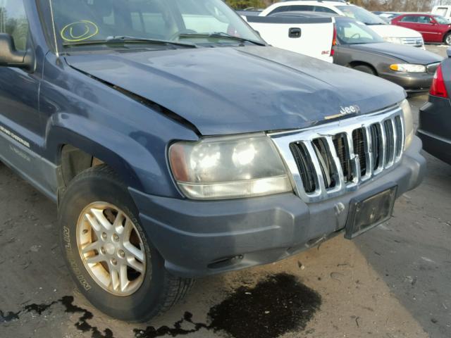 1J4GX48S93C536952 - 2003 JEEP GRAND CHER BLUE photo 9