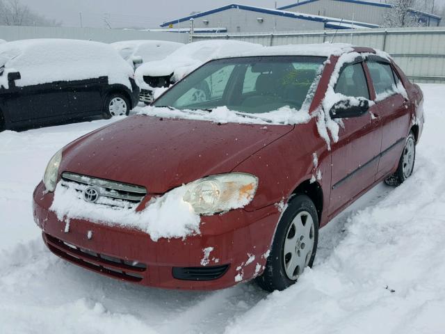 2T1BR32EX3C048107 - 2003 TOYOTA COROLLA CE MAROON photo 2