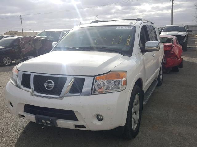 5N1BA08D28N605161 - 2008 NISSAN ARMADA SE WHITE photo 2