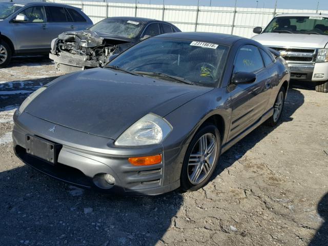 4A3AC84HX4E083744 - 2004 MITSUBISHI ECLIPSE GT GRAY photo 2