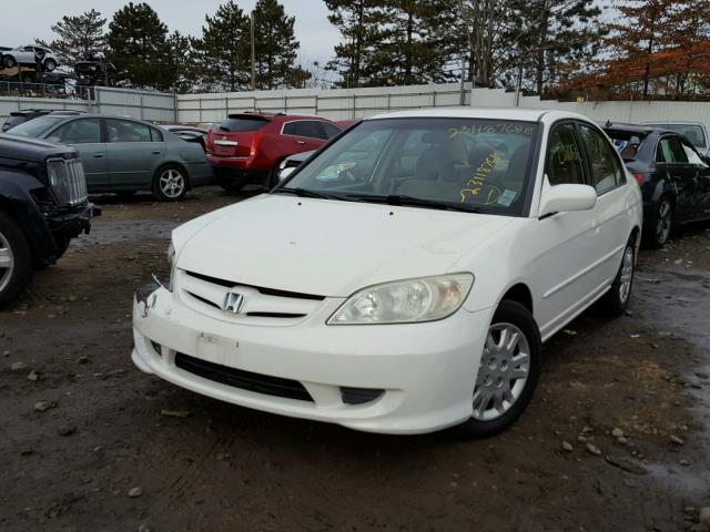 2HGES16544H620703 - 2004 HONDA CIVIC LX WHITE photo 2