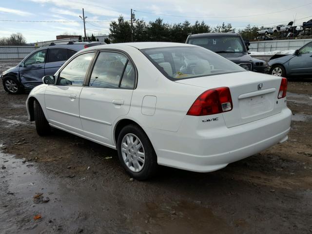 2HGES16544H620703 - 2004 HONDA CIVIC LX WHITE photo 3