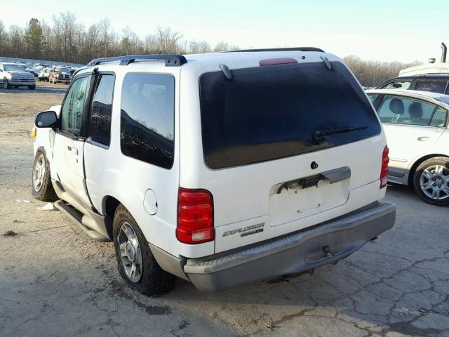 1FMYU60E83UB17257 - 2003 FORD EXPLORER S WHITE photo 3