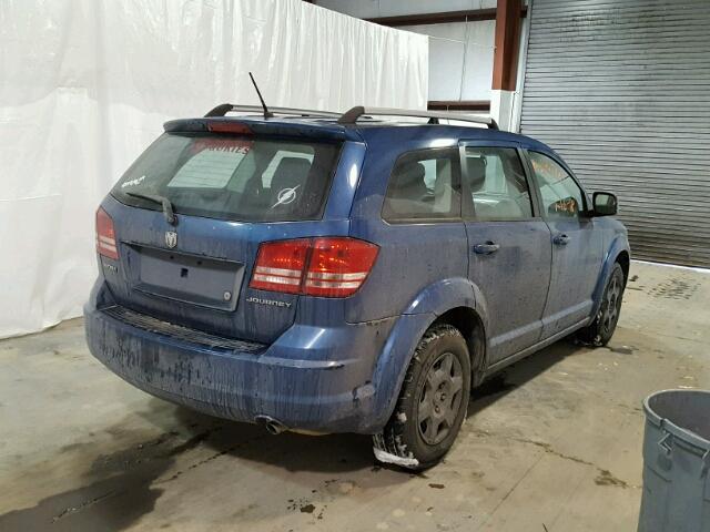 3D4GG47B79T545219 - 2009 DODGE JOURNEY SE BLUE photo 4