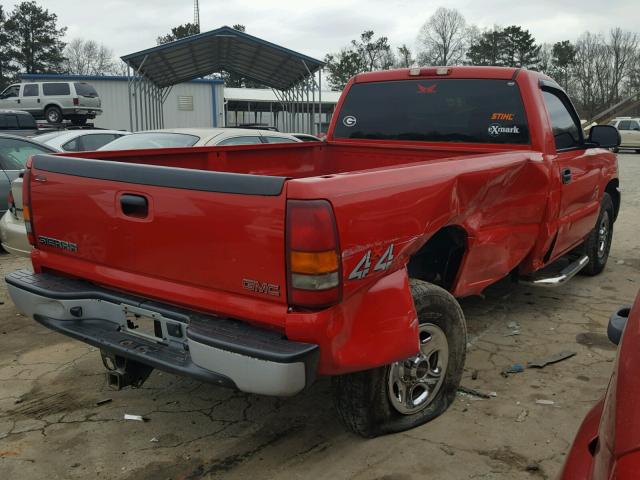 1GTEK14V43E100346 - 2003 GMC NEW SIERRA RED photo 4