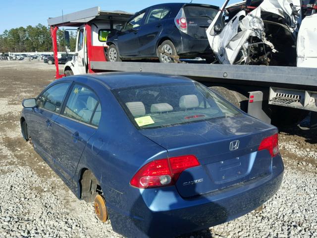 1HGFA16567L033966 - 2007 HONDA CIVIC LX BLUE photo 3