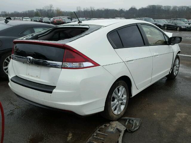 JHMZE2H77CS005838 - 2012 HONDA INSIGHT EX WHITE photo 4