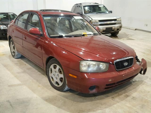 KMHDN45DX3U470700 - 2003 HYUNDAI ELANTRA GL MAROON photo 1