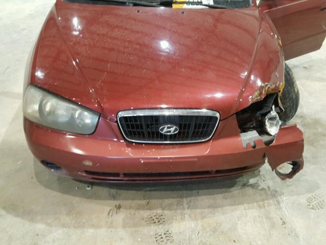 KMHDN45DX3U470700 - 2003 HYUNDAI ELANTRA GL MAROON photo 7