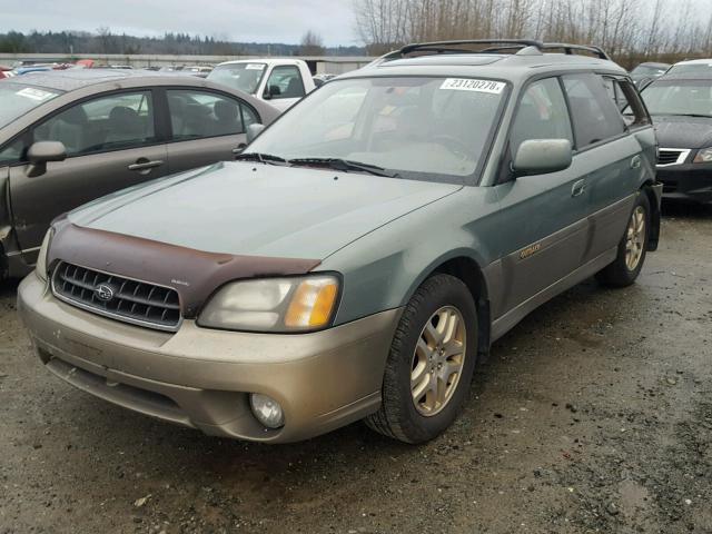 4S3BH686837647125 - 2003 SUBARU LEGACY OUT GREEN photo 2